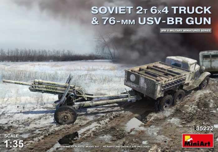 Soviet GAZ-AAA 2T Truck w/ 76mm USV-BR Gun Boxart.