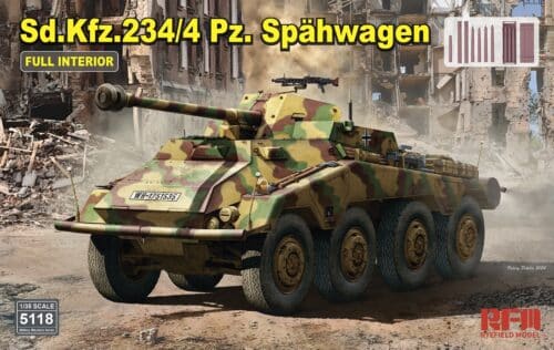 Sd.Kfz. 234/4 Pz. Spähwagen w/ Full Interior Boxart.